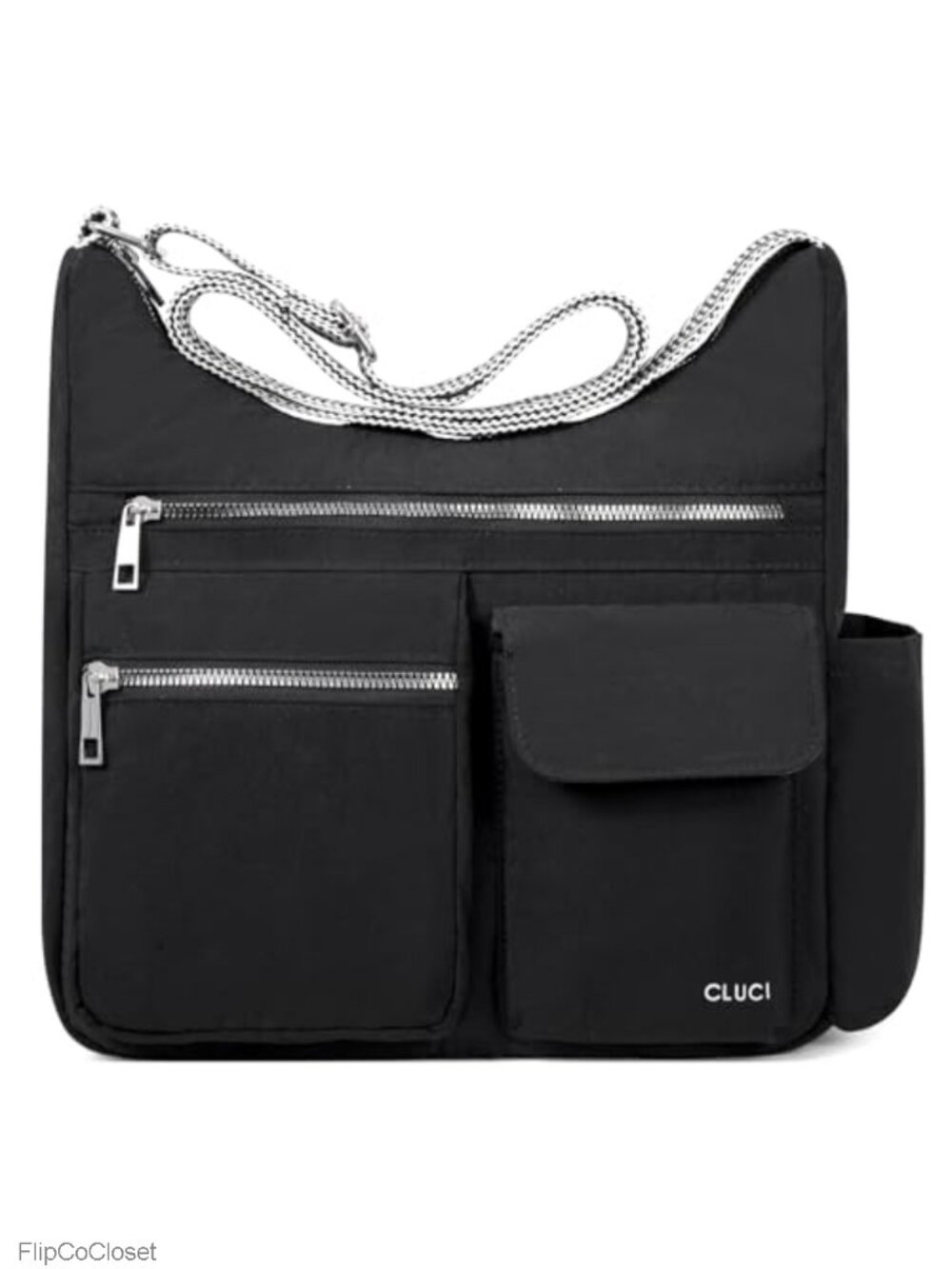 Water-Resistant Nylon Crossbody Bag Anti-Theft Travel Purse